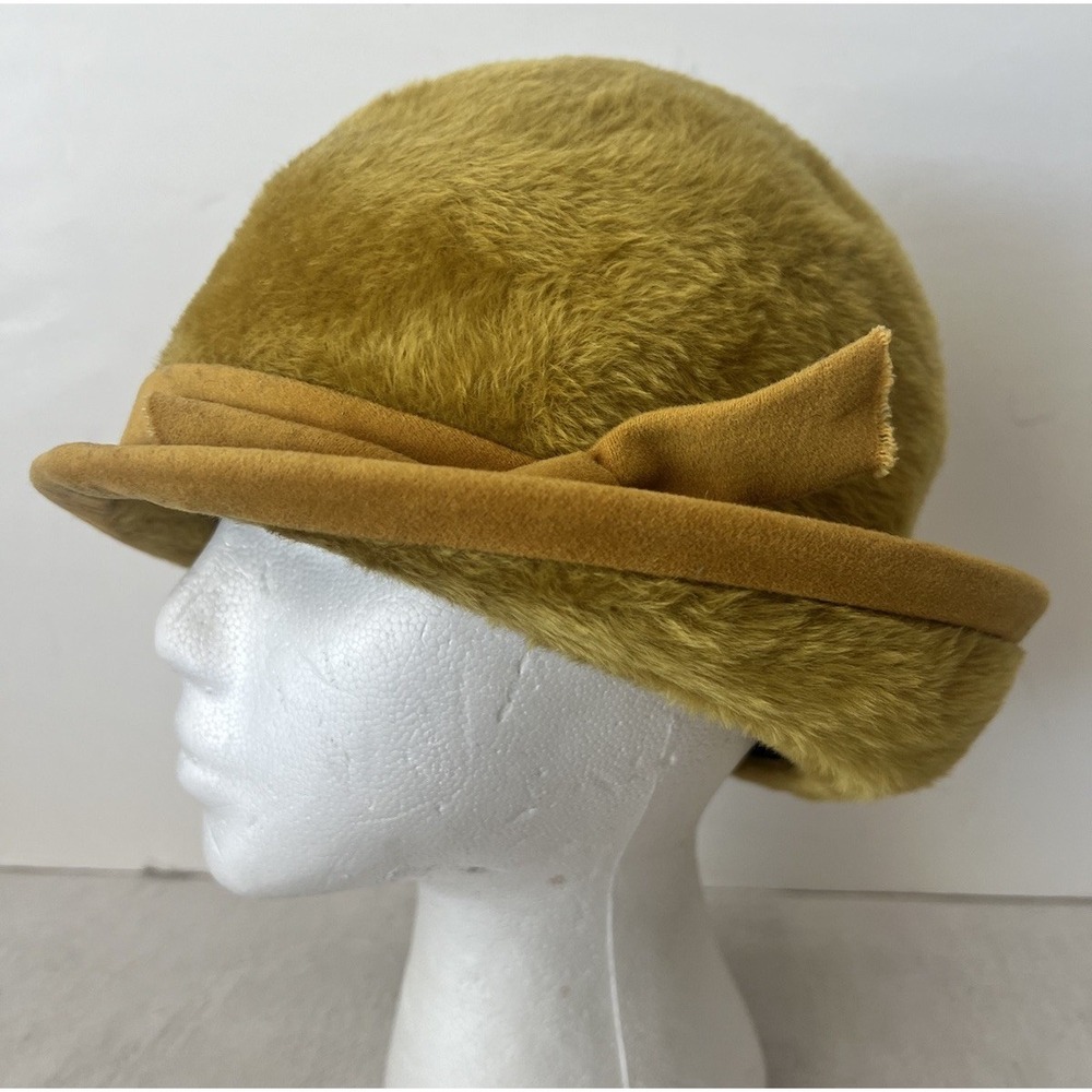 VTG 50s Selene Mr. John Fur Italy Gold Women's Hat.‎ Paris New York Union Made